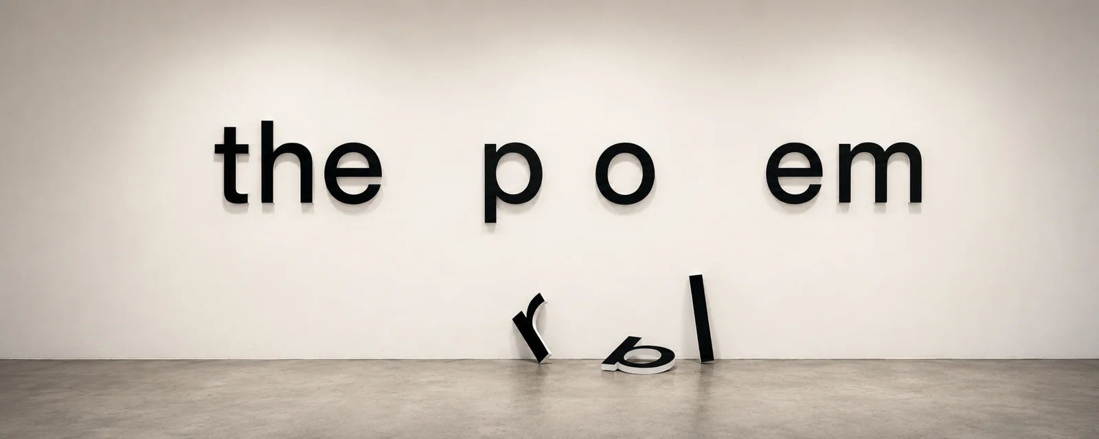 Typographic installation: the poem